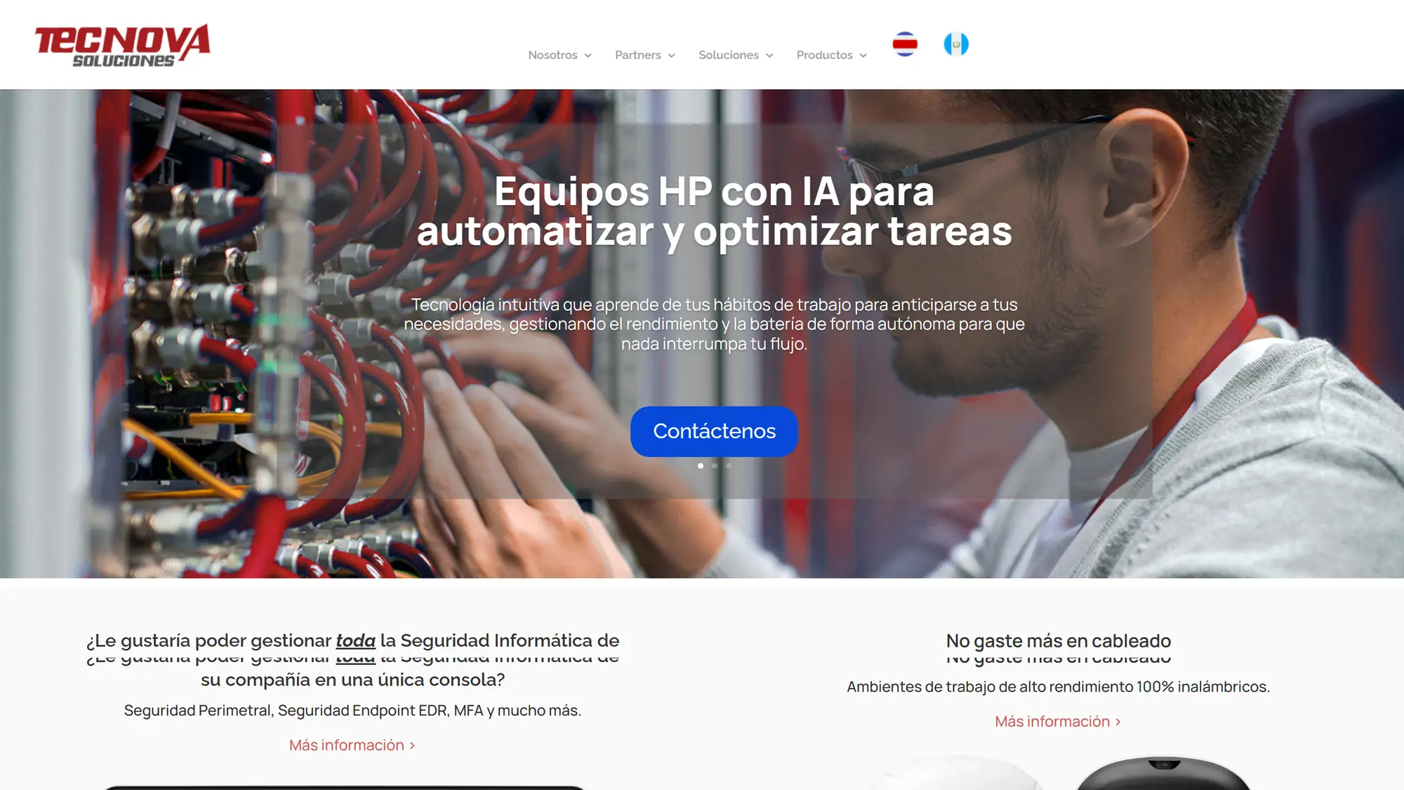 Tecnova home page